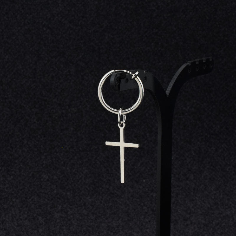 Cross stud earrings