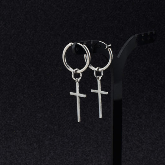 Cross stud earrings