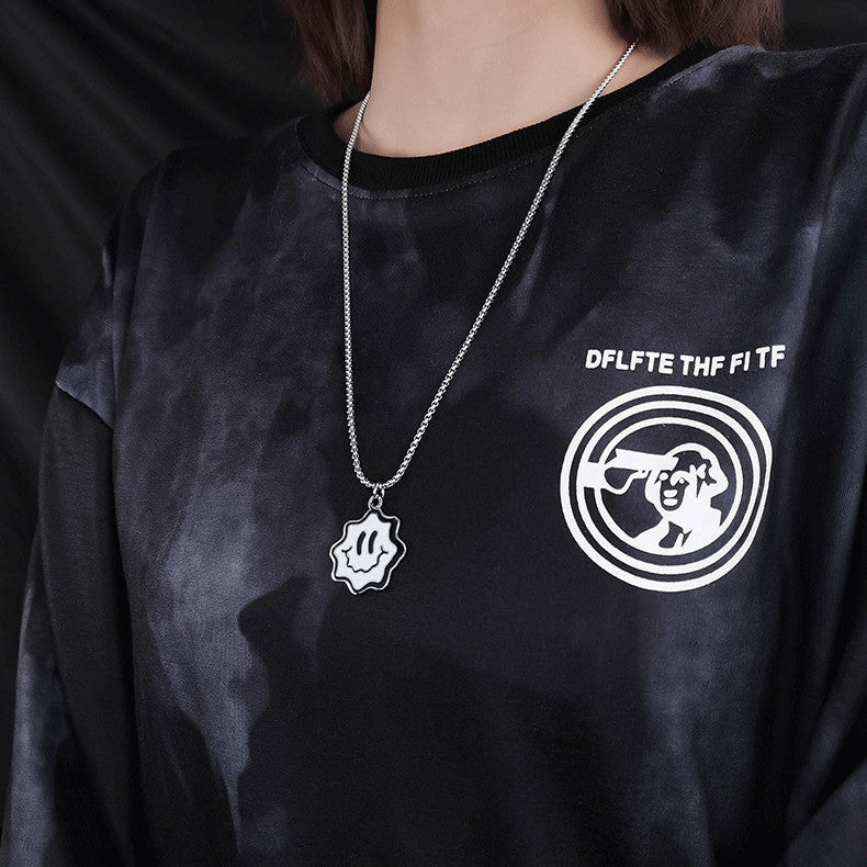 Wave Face Necklace
